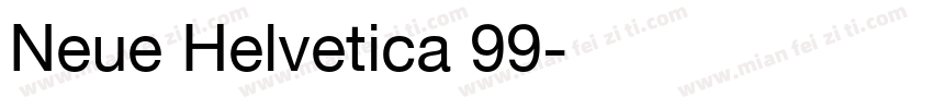 Neue Helvetica 99字体转换